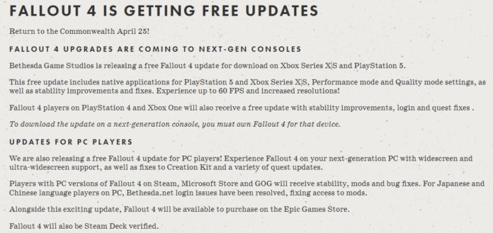 Fallout 4 erhält Next Gen-Upgrade für Xbox Series und Playstation 5 ...